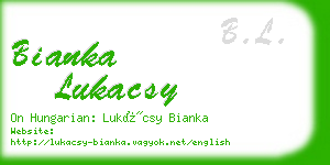 bianka lukacsy business card